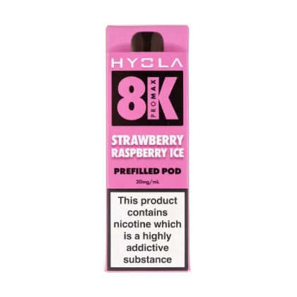Strawberry Raspberry Ice Pro Max 8000 Prefilled Pod + Refill by Hyola