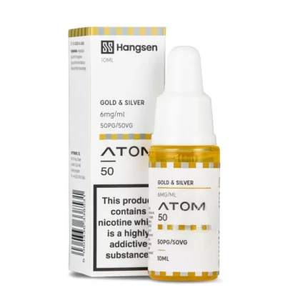 Gold & Silver E-Liquid Atom 50 Series by Hangsen (10ml) - 18mg