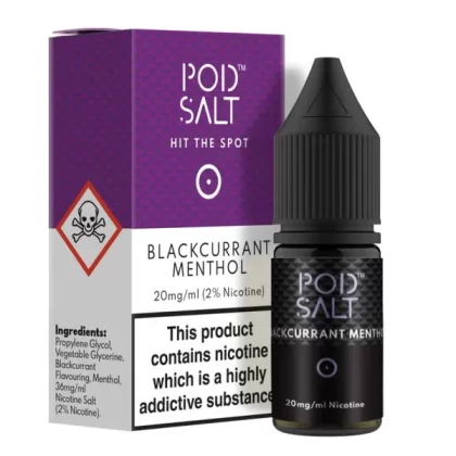 Pod Salt Blackcurrant Menthol Nic Salt E-Liquid - 11mg