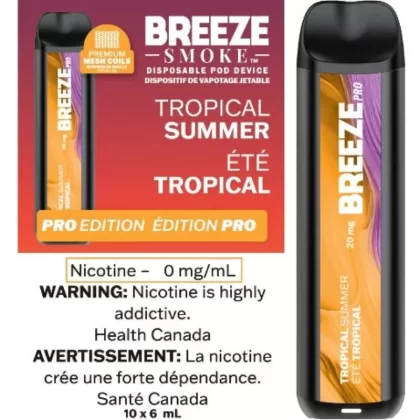 Breeze Pro Tropical Summer Zero Nic Disposable Vape Stick