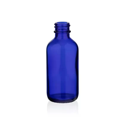 Glass Bottle | Cobalt Blue Boston Round | 2oz – 18/400 – 240 Count