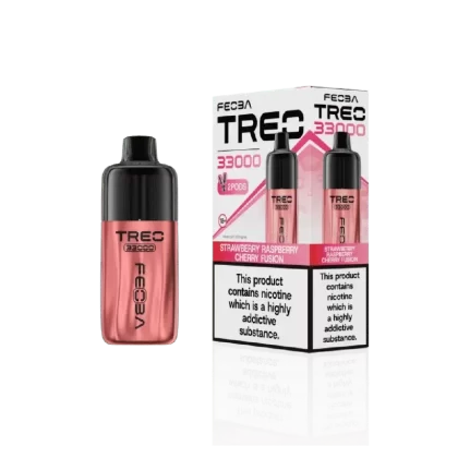 Feoba Treo 33000 Prefilled Pod Kit Strawberry Raspberry Cherry Fusion - Nicotine Strength#20mg (DF53F9)