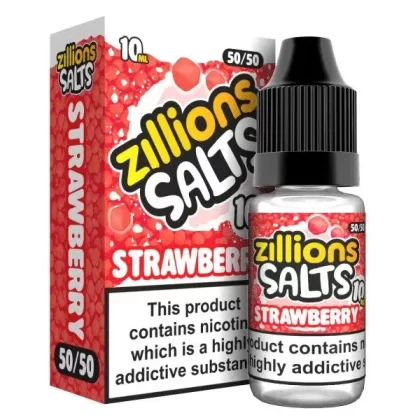STRAWBERRY ZILLIONS NICOTINE SALT E-LIQUID BY ZILLIONS SALTS