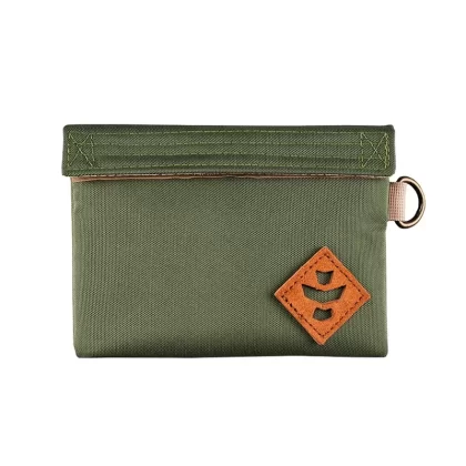 Revelry The Mini Confidant – Smell Proof Stash Bag - Color#Green>Black>Navy Blue>Crosshatch Grey>Striped Dark Grey
