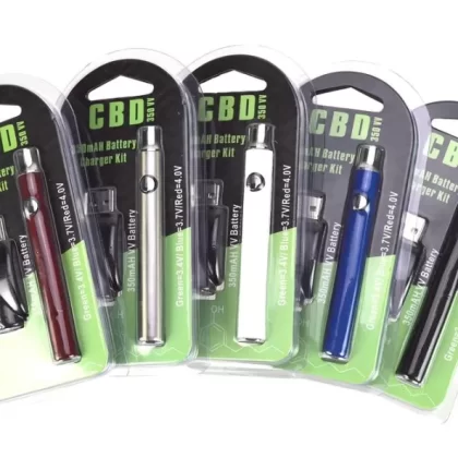 Variable Voltage 350mAh Mini Vape Pen Battery & USB Charger Kit - Purple