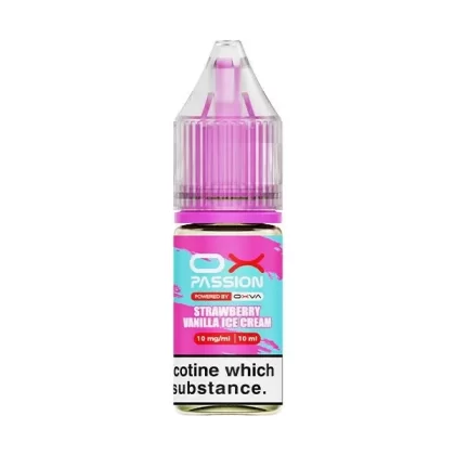 OX PASSION STRAWBERRY VANILLA ICE CREAM 10ML NIC SALT E-LIQUID
