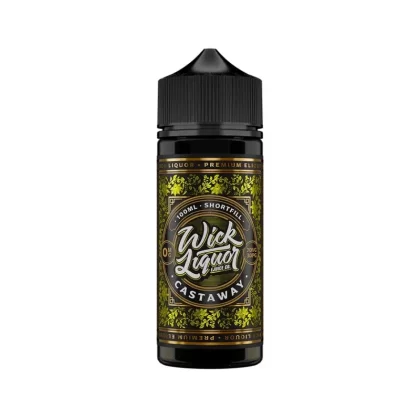 Wick Liquor 100ml E-Liquid Shortfill Castaway - Nicotine Strength#0mg (EBC92A) (EBC92A)