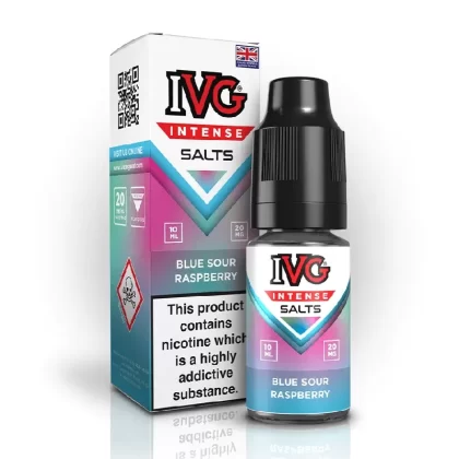 Blue Sour Raspberry IVG Intense Salts E-Liquid - Nicotine Strength#10mg>20mg