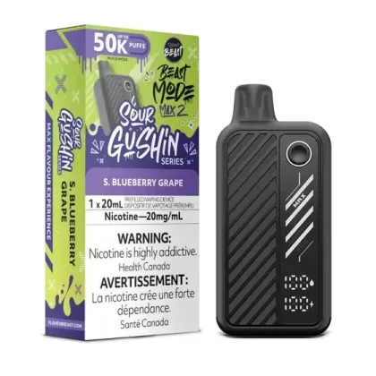 Flavour Beast Beast Mode Max 2 Disposable – Sour Gushin S. Blueberry Grape