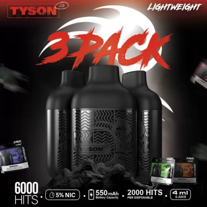 Tyson 2.0 Lightweight 6K Puff Disposable Device - 6,000 Puffs - Frozen Grape