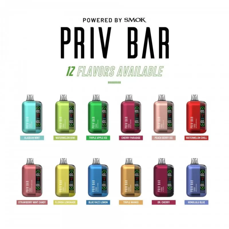 PRIV Bar Turbo 15000 - Strawberry Mint Candy - Vapeciga - Image 3