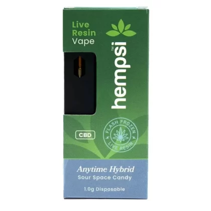 Hempsi Live Resin CBD Disposable Vape Kit - Flavor#Hawaiian Haze>Sour Space Candy