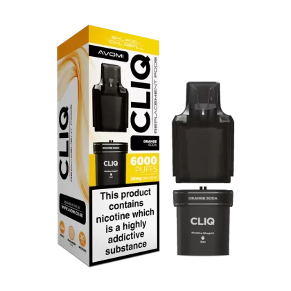 Orange Soda Avomi Cliq 6000 Refill Pack - Ecigwizard