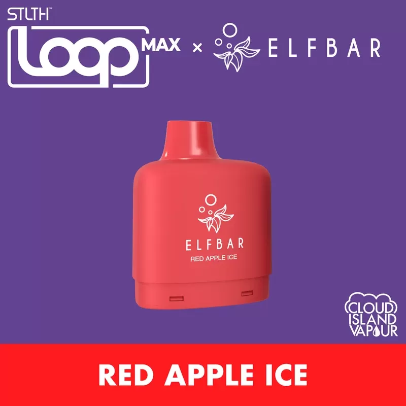 STLTH LOOP MAX X ELFBAR Pod Pack – Red Apple Ice - Strength#20mg