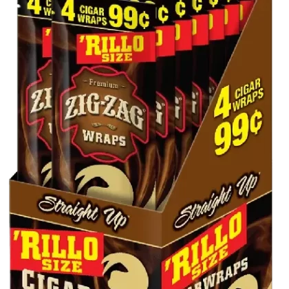 Zig Zag Straight Rillo Size Blunt Wraps