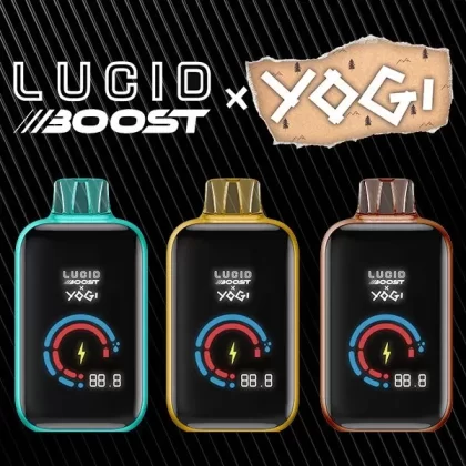 LUCID BOOST x YOGI 20,123 Puff Disposable Device - 20,123 Puffs - Pomegranate Razz
