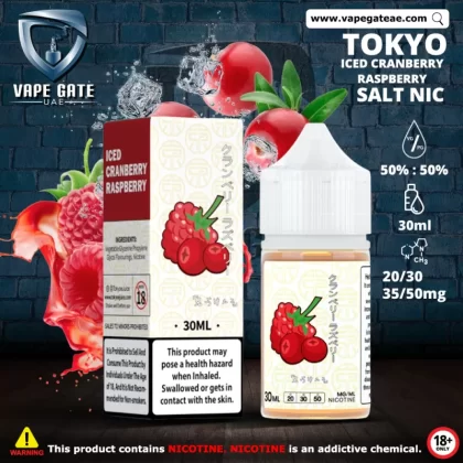 Tokyo E juice Iced Cranberry Raspberry Saltnic 30ml