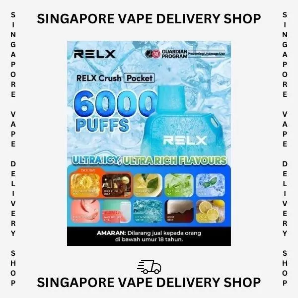 Relx Crush 6000 Puffs - Peach Oolong Tea - Image 2