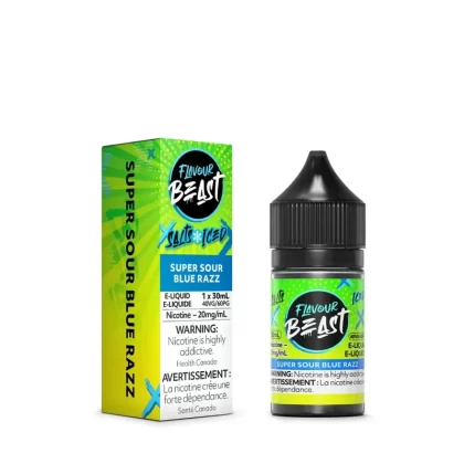 Flavour Beast ICE Salt Nic Vape Juice – Super Sour Blue Razz (30ml)