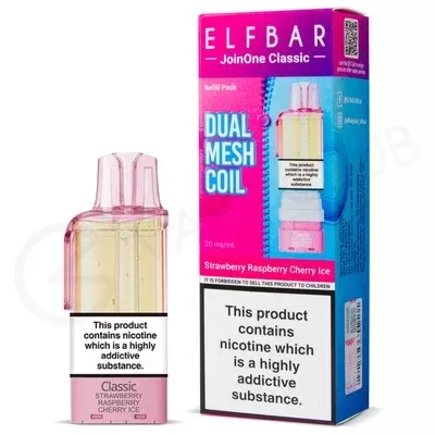 Strawberry Raspberry Cherry Ice Elf Bar Joinone Refill Pod