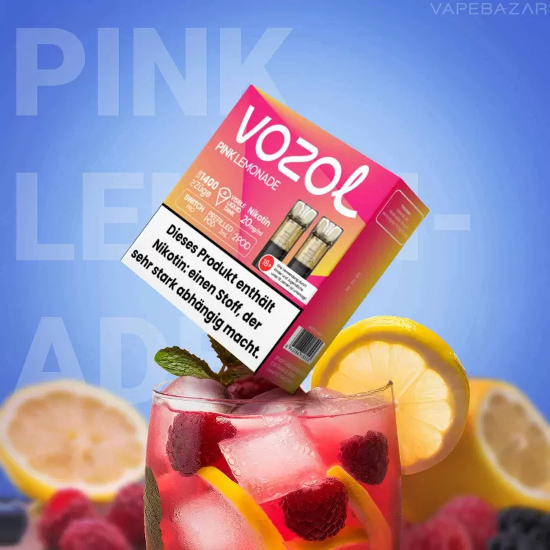 VOZOL Switch Pro Pods – Pink Lemonade – Prefilled Liquid – 2er Pack