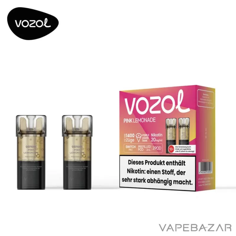 VOZOL Switch Pro Pods – Pink Lemonade – Prefilled Liquid – 2er Pack - Image 3