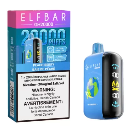 Elf Bar GH20K Disposable Vape Device - Peach Berry 20ml - 20mg/ml