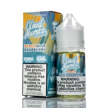 Cloud Nurdz Salts E-Liquid Peach Blue Razz Iced 30ml - Ejuicewarehouse