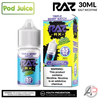 Pod Juice x Raz Triple Berry Batch Salt Nicotine 30mL