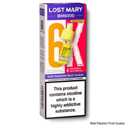 Kiwi Passion Fruit Guava BM6000 Refill Pods by Lost Mary - 20 mg/ml (25A792)