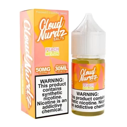 Peach Melon Synthetic Nicotine E-Liquid by Cloud Nurdz - Size#30ml~Nicotine#25MG>50MG