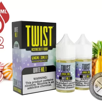 White No. 1 by Twist Salt 60ml - Vape Product, Vape Product