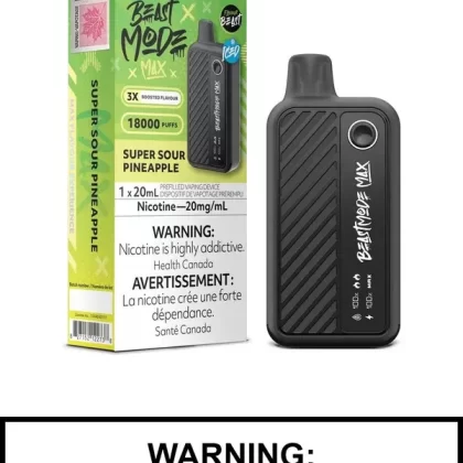 Super Sour Pineapple Iced Flavour Beast Beast Mode Max Disposable Vape
