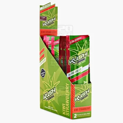 KUSH | ‘Retail Display’ Herbal Conical Wraps | 157mm – Kiwi Strawberry – 15 Count