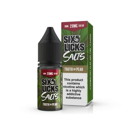 SIX LICKS TRUTH OR PEAR 10ML NIC SALT E-LIQUID