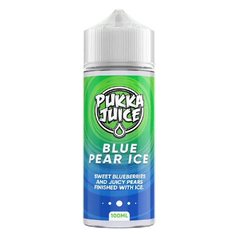 Pukka Juice 100ml E-liquid Shortfill Blue Pear Ice - Nicotine Strength#0mg (74FCA5)