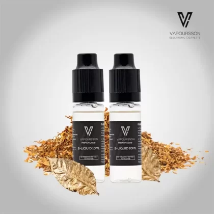 Vapoursson e-Liquid – Gold Tobacco 0mg 10ml Bottle x 2 Pack | Cigee