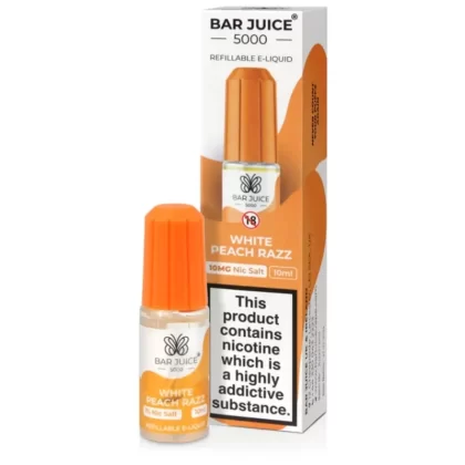 Bar Juice 5000 White Peach Razz E Liquid 10ml - Nicotine Strength#20mg>10mg (C95644)