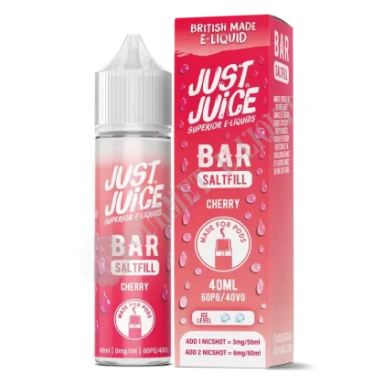 Cherry by Just Juice Bar Saltfill - Size#40ml~Nicotine Strength#0mg~Add Nicotine Shots For#0mg>3mg>6mg