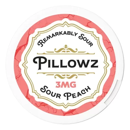 Pillowz Sour Peach - Pillowz#Sour Peach~Nic Level#3mg>6mg>9mg