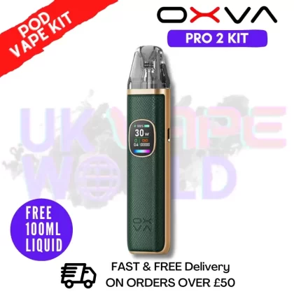 Green Python Oxva Xlim Pro 2 Pod Kit + Free 100ML Liquid