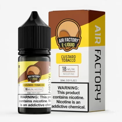 Custard Tobacco SALT – Air Factory 30mL Made in USA Vape - Vape Product; Vape Product, Vape Product (D9845B)