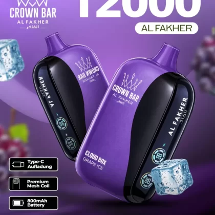 Al Fakher Vape 12000 - Grape Ice