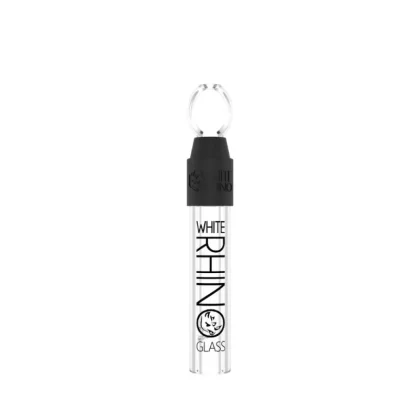 White Rhino Glass Blunt Slider – Twist Glass Blunt Pipe for Smooth Hits