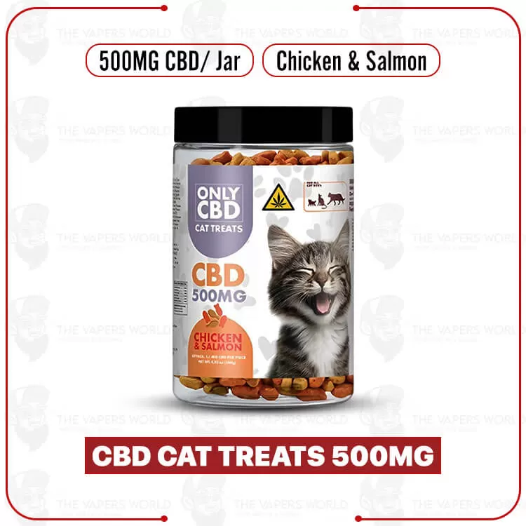 OnlyCBD CBD Cat Treats 500MG Chicken and Salmon flavor - Thevapersworld