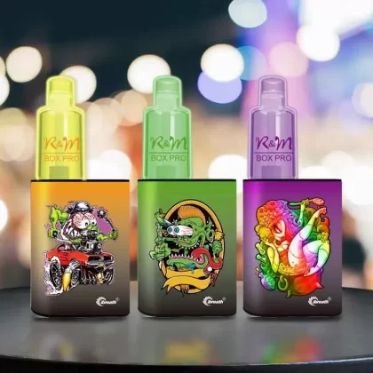 Original R&M Box PRO Mesh Coil Rechargeable Disposable Vape Pen Device 6000 Puffs 850mah ( )