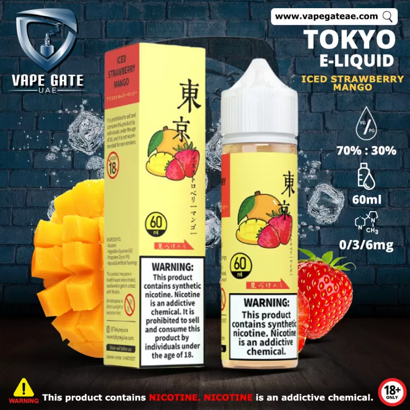 Tokyo Iced Strawberry Mango E Liquid - 6 mg / 60 ml