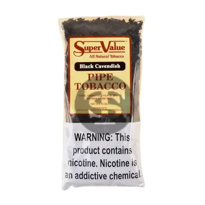 Super Value Pipe Tobacco Black Cavendish 12 oz. Bag