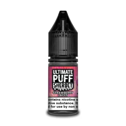 Ultimate Puff Sherbet Strawberry Laces 10ml Vape Juice - 10 Pack - Strength 3mg