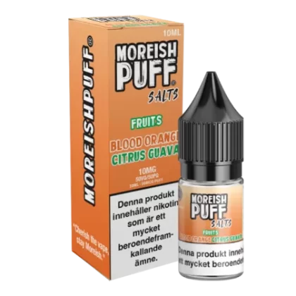 Moreish Puff Fruits – Blood Orange Citrus Guava 10mg 10ml – E juice med nikotin - Moreish Puff / Yes / 10mg / 10ml / 50/50
